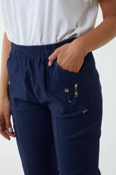 Elaine Elasticated Crop Trouser - More Colours & Sizes Available