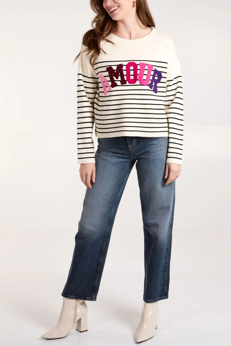 Amour Cream Jumper - More Sizes Available