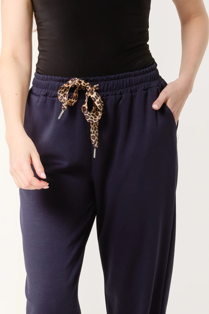 Leopard Bow Joggers - More Colours Available