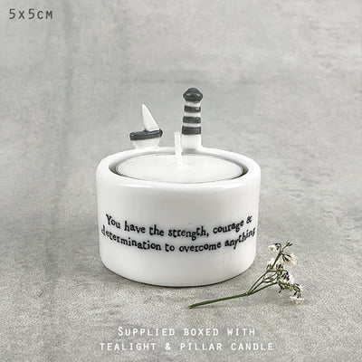 You Have The Strength Candle & Tea Light Holder