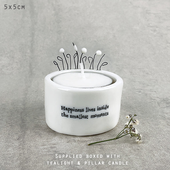 Happiness Lives Inside Candle & Tea Light Holder