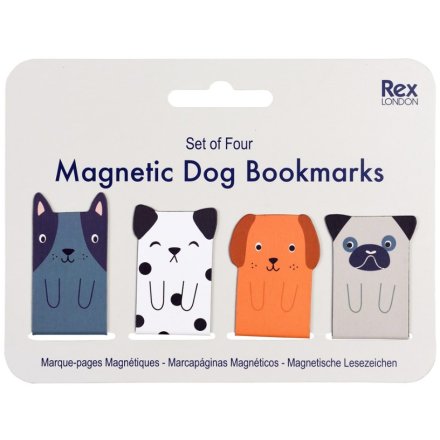 Set of Four Magnetic Dog Bookmarks