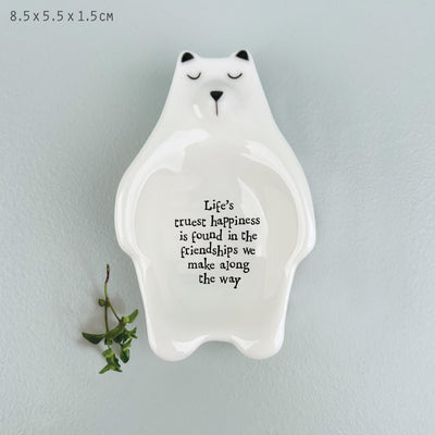 Life's Truest Happiness Bear Dish