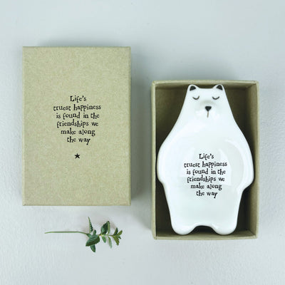 Life's Truest Happiness Bear Dish