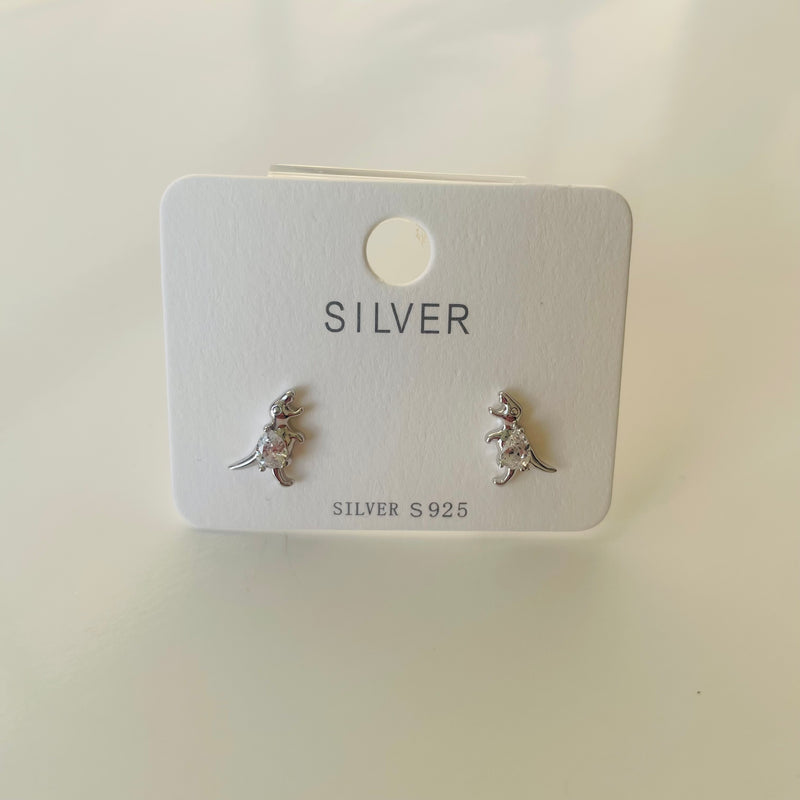 Sterling Silver Dinosaur Earrings