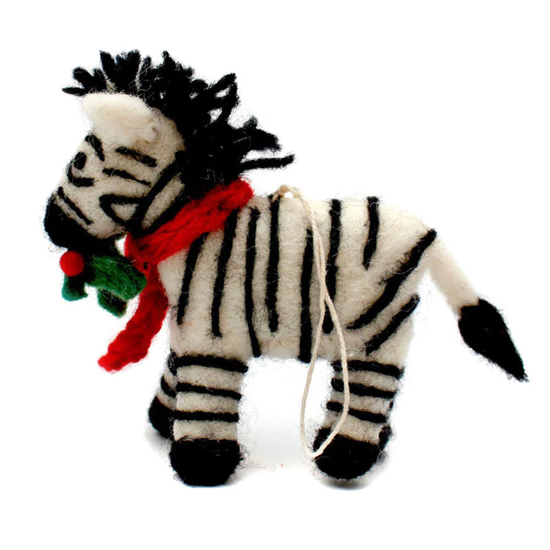 Christmas Zebra Decoration
