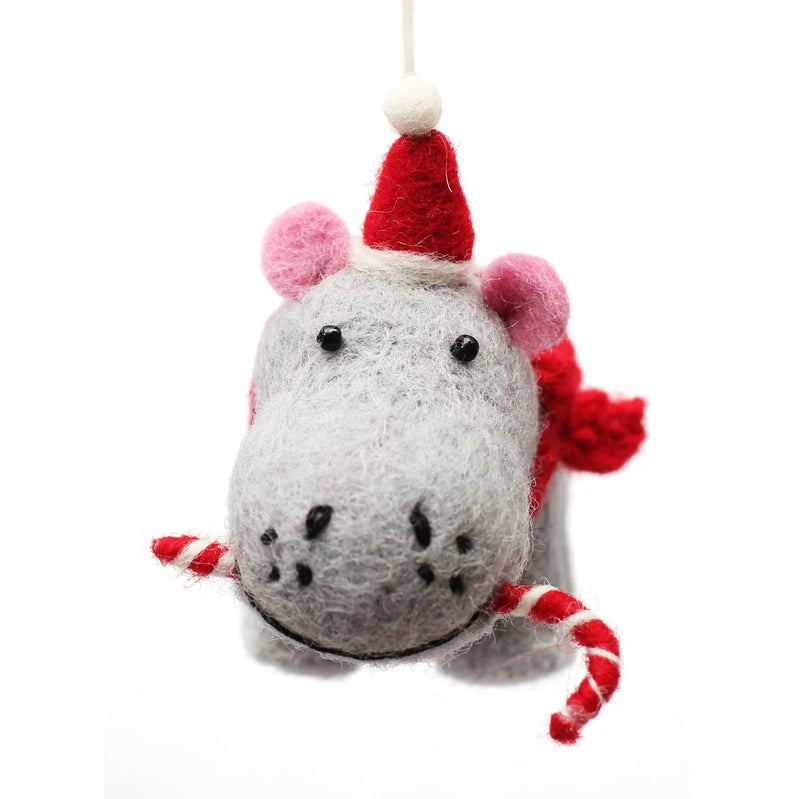 Christmas Hippo Decoration