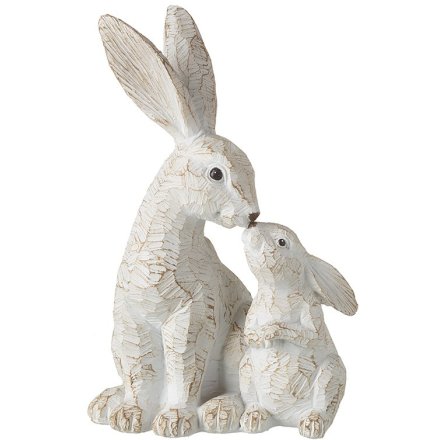 Rabbit Mother & Baby Kissing Decoration
