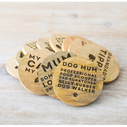 Dog Mum Wooden Coaster