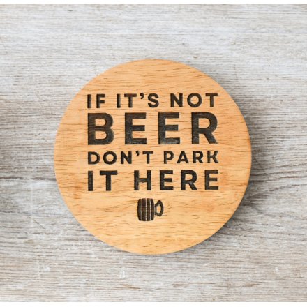 Beer Wooden Coaster