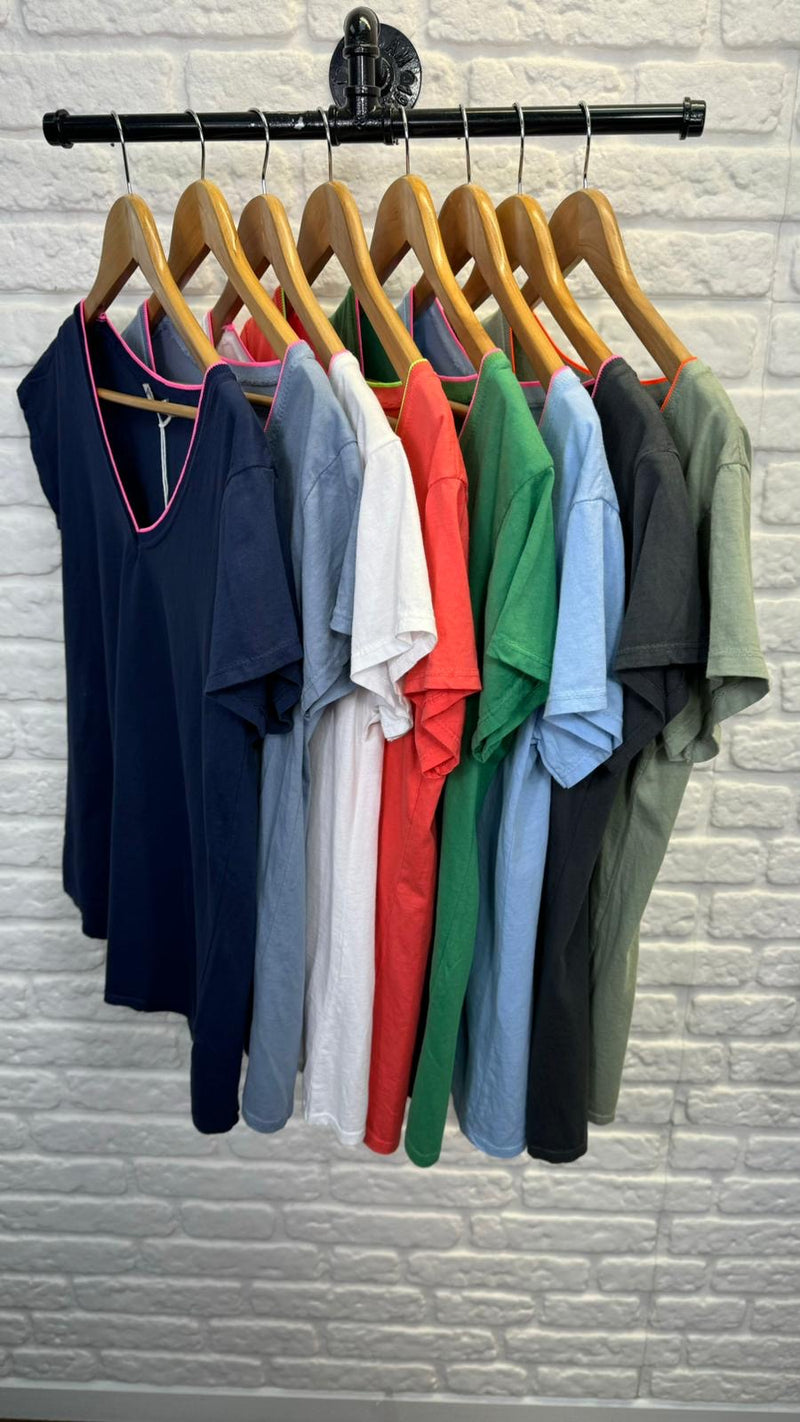 Neon Trim T Shirt - More Colours Available