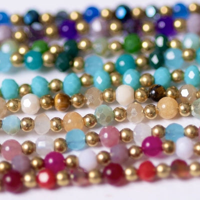 Brass Crystal Healing Bracelets - More Designs Available