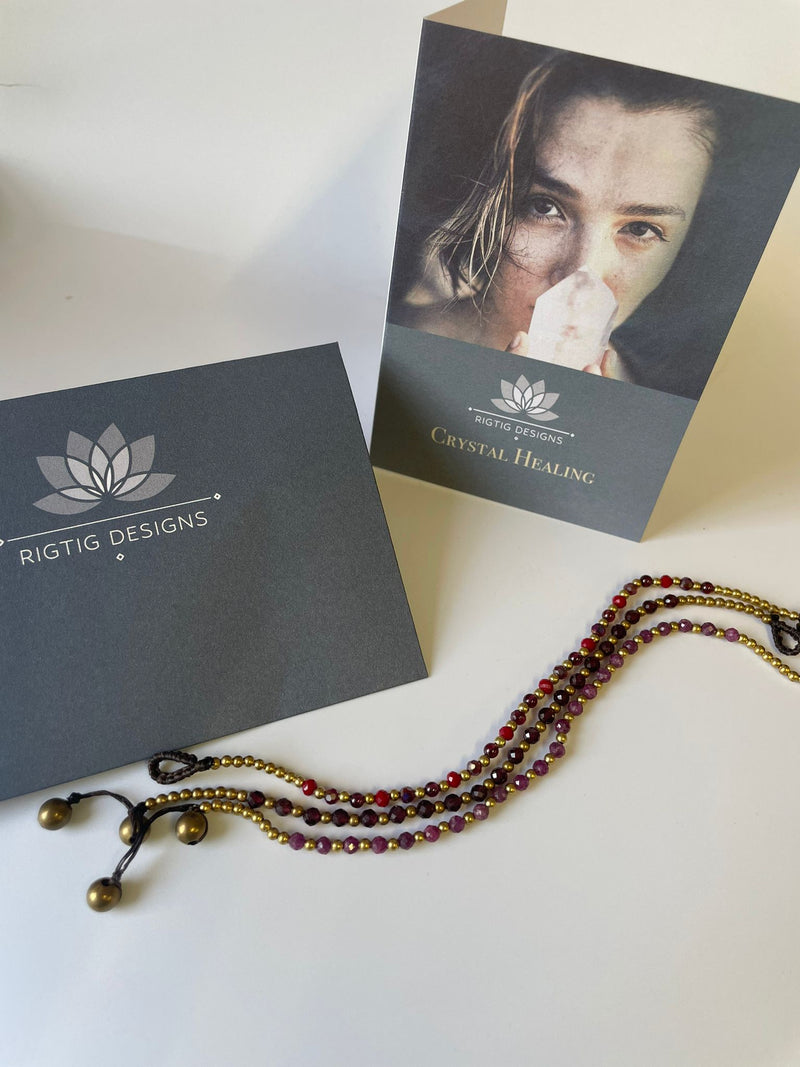 Brass Crystal Healing Bracelets - More Designs Available