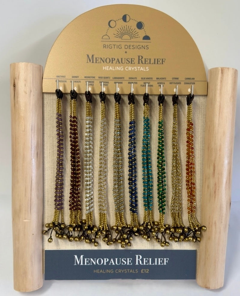 Menopause Relief Brass Crystal Healing Bracelets - More Designs Available