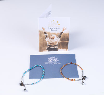 Menopause Relief Brass Crystal Healing Bracelets - More Designs Available