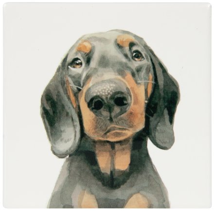 Dachshund Ceramic Coaster