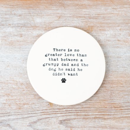 Dog Dad Ceramic Coaster