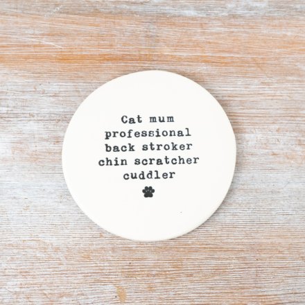 Cat Mum Ceramic Coaster