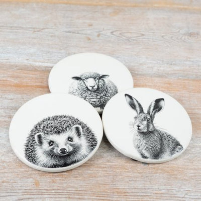 Hedgehog Ceramic Coaster