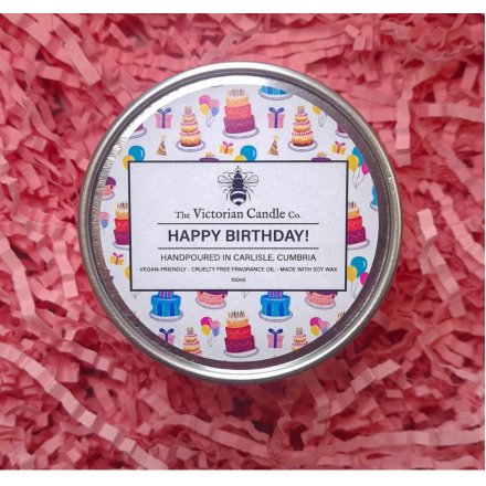 Happy Birthday Strawberry & Rhubarb Candle