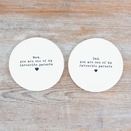 Mum Fave Parent Ceramic Coaster