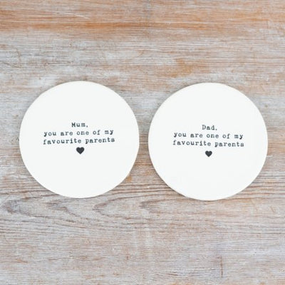 Dad Fave Parent Ceramic Coaster