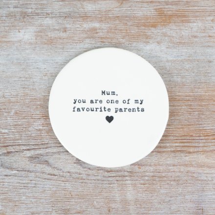 Mum Fave Parent Ceramic Coaster