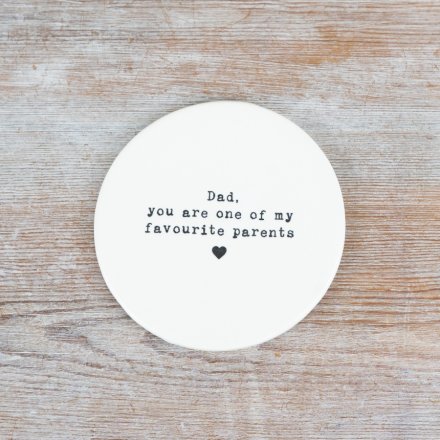 Dad Fave Parent Ceramic Coaster