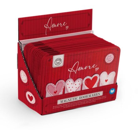 Amore Hearts Magnetic Bookmark Set