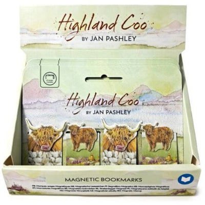 Highland Cow Magnetic Bookmark Set