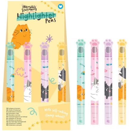 Cat Highlighter & Stamp Pen