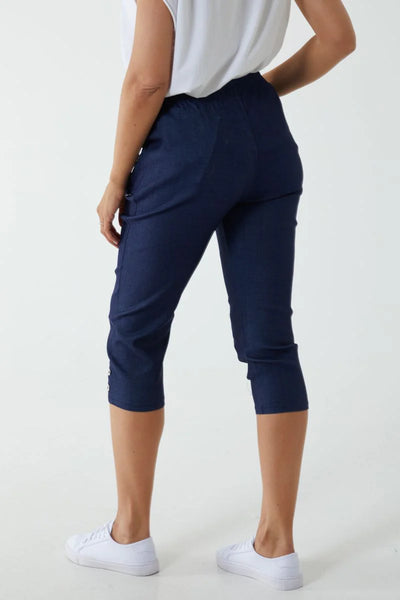 Elaine Elasticated Crop Trouser - More Colours & Sizes Available