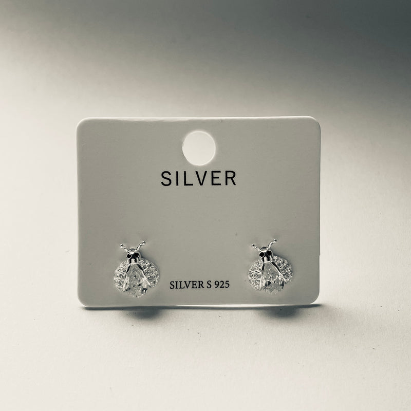 Sterling Silver Ladybird Earrings