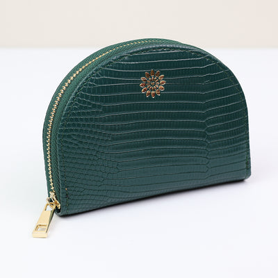 Green Faux Leather Coin Purse