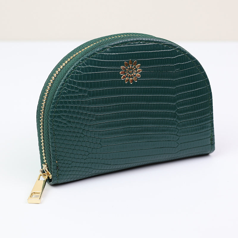 Green Faux Leather Coin Purse