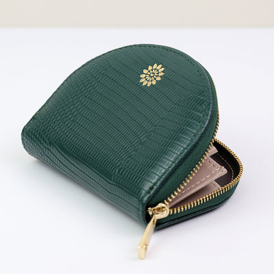 Green Faux Leather Coin Purse