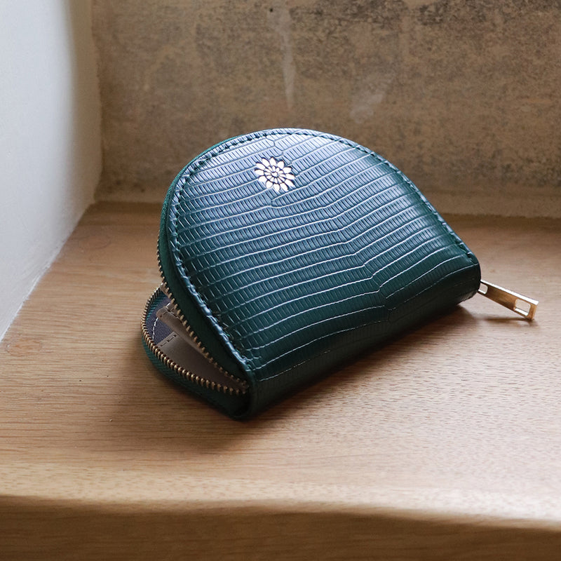 Green Faux Leather Coin Purse