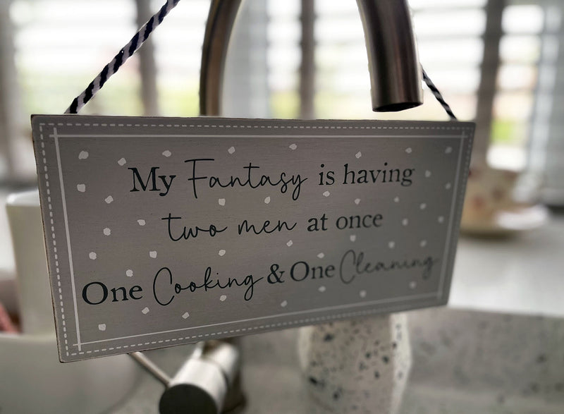 Fantasy Men Cleaning & Cooking Plaque