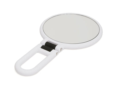Alice Wheeler White Hand Mirror With Magnification