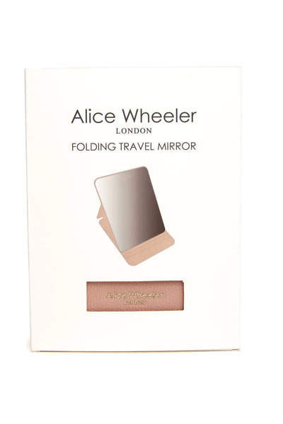 Alice Wheeler Pink Folding Travel Mirror