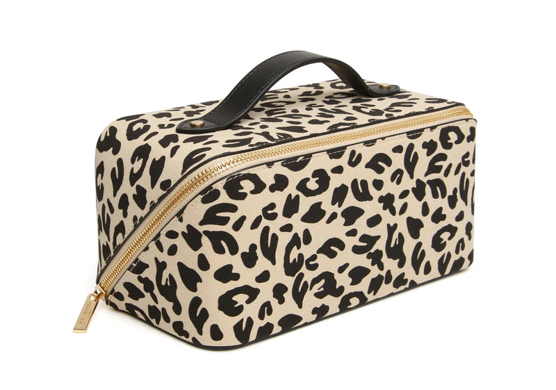 Alice Wheeler Leopard Makeup Train Case