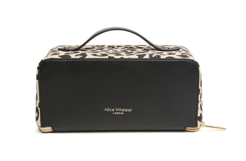 Alice Wheeler Leopard Makeup Train Case