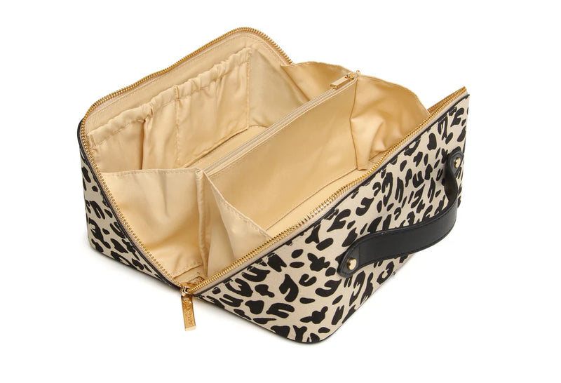 Alice Wheeler Leopard Makeup Train Case