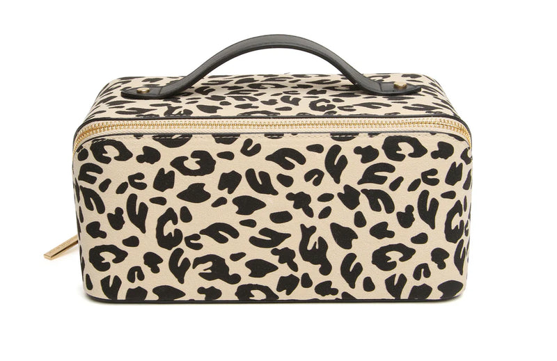 Alice Wheeler Leopard Makeup Train Case