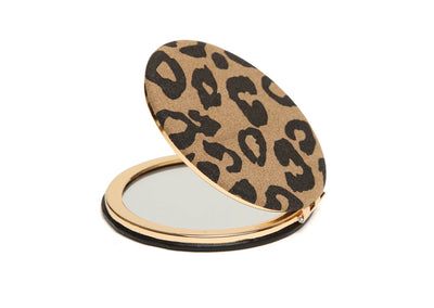 Alice Wheeler Leopard Print Compact Mirror