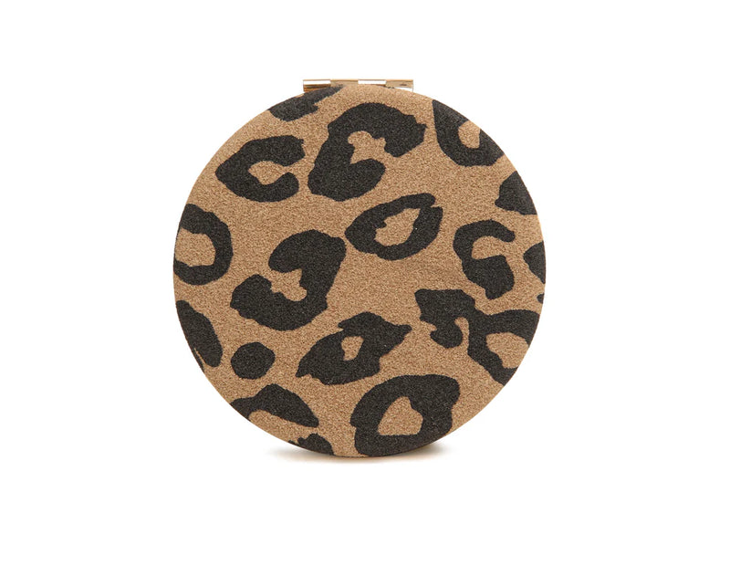 Alice Wheeler Leopard Print Compact Mirror