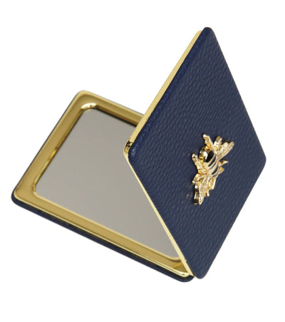 Alice Wheeler Navy Bee Compact Mirror