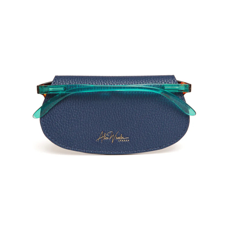 Alice Wheeler Navy Bee Glasses Case