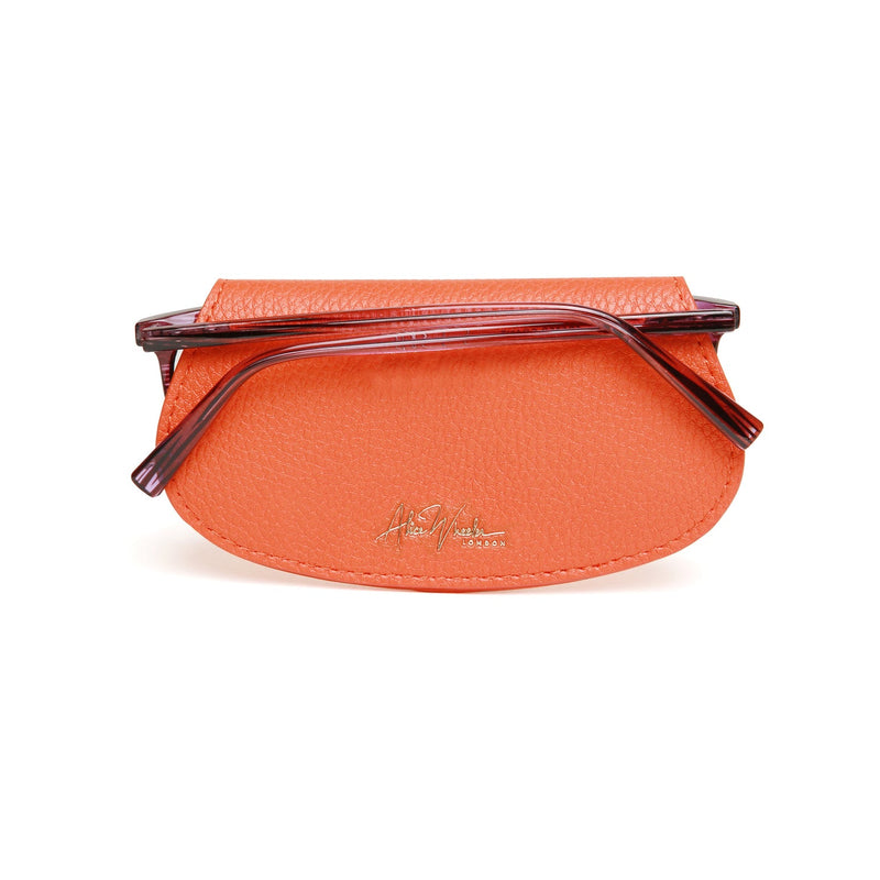 Alice Wheeler Orange Bee Glasses Case