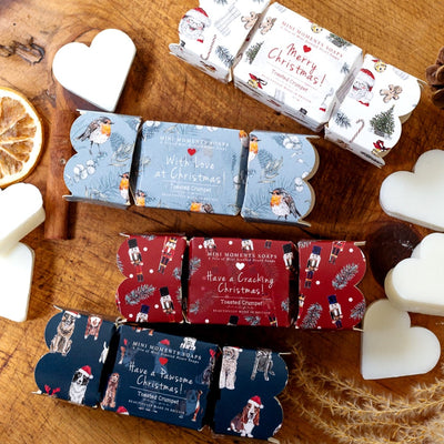 Christmas Cracker Dogs Trio Of Hearts Soaps